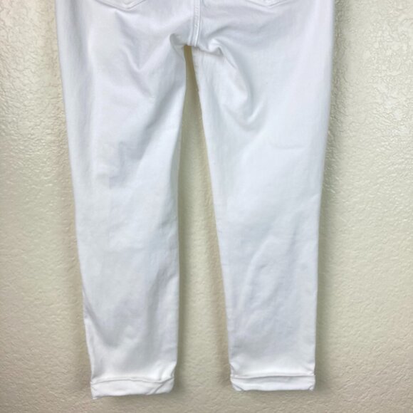 Paige Kylie Crop Women's White Jeans Cuffed Hem Sz 29 - Picture 6 of 10